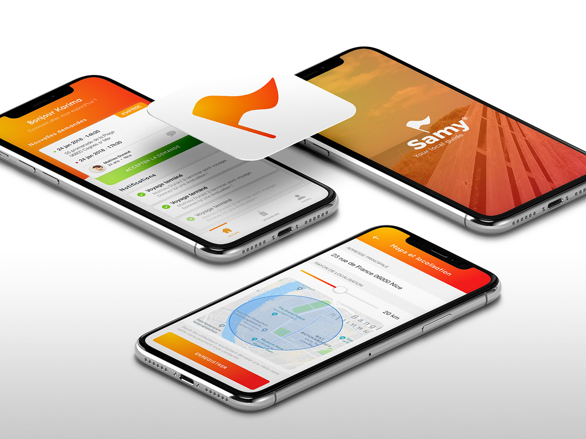 application mobile ios android Samy guide