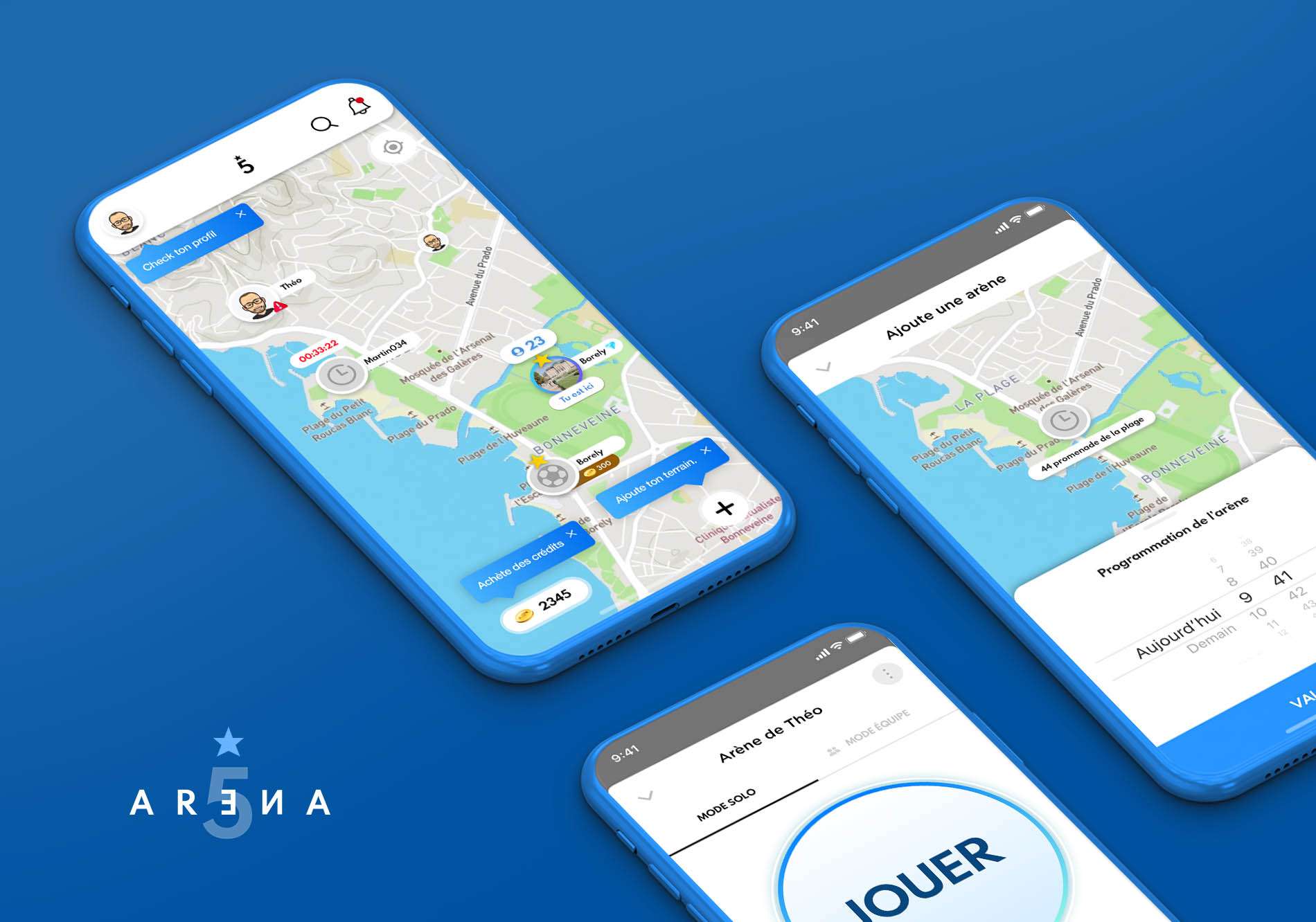 ARENA 5 — Sport · Réservation, projet réalisé par 55 agency